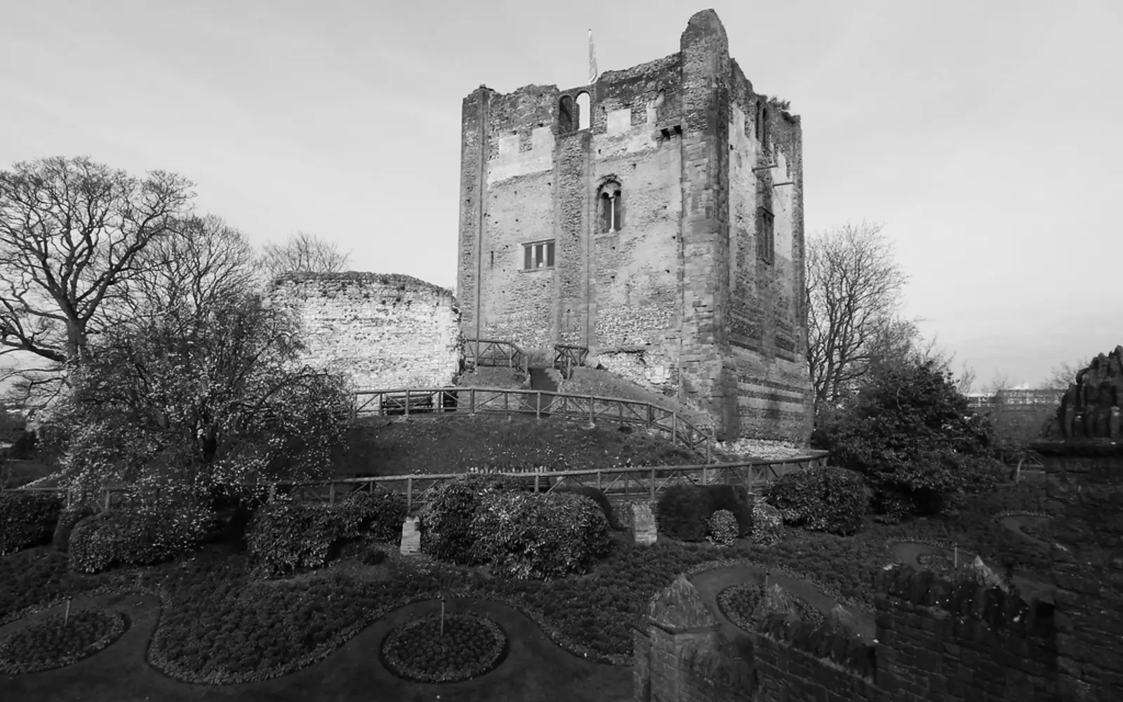 Guildford Castle keep and gardens, Surrey