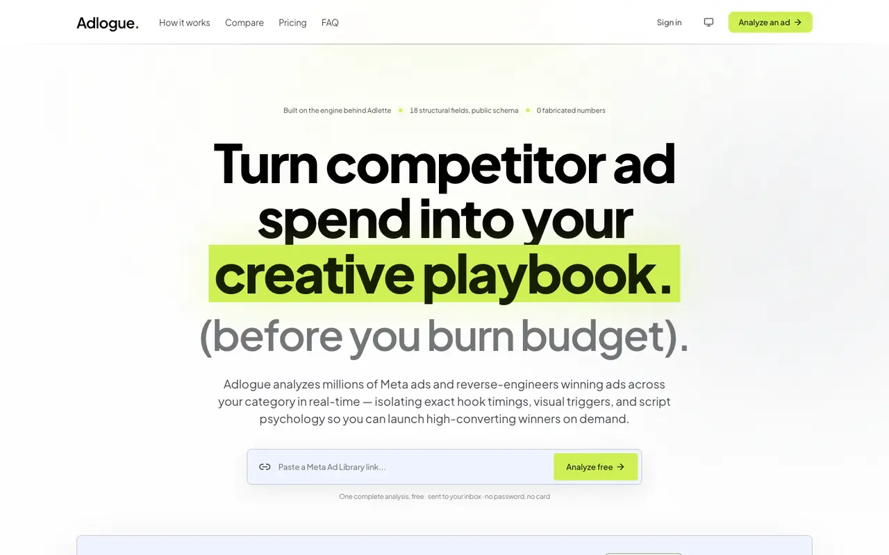 Adlogue website